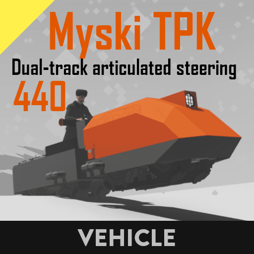 Myski 440 TPK Dual-track Articulated steering Snowmobile — Stormworks: Build and Rescue Workshop preview
