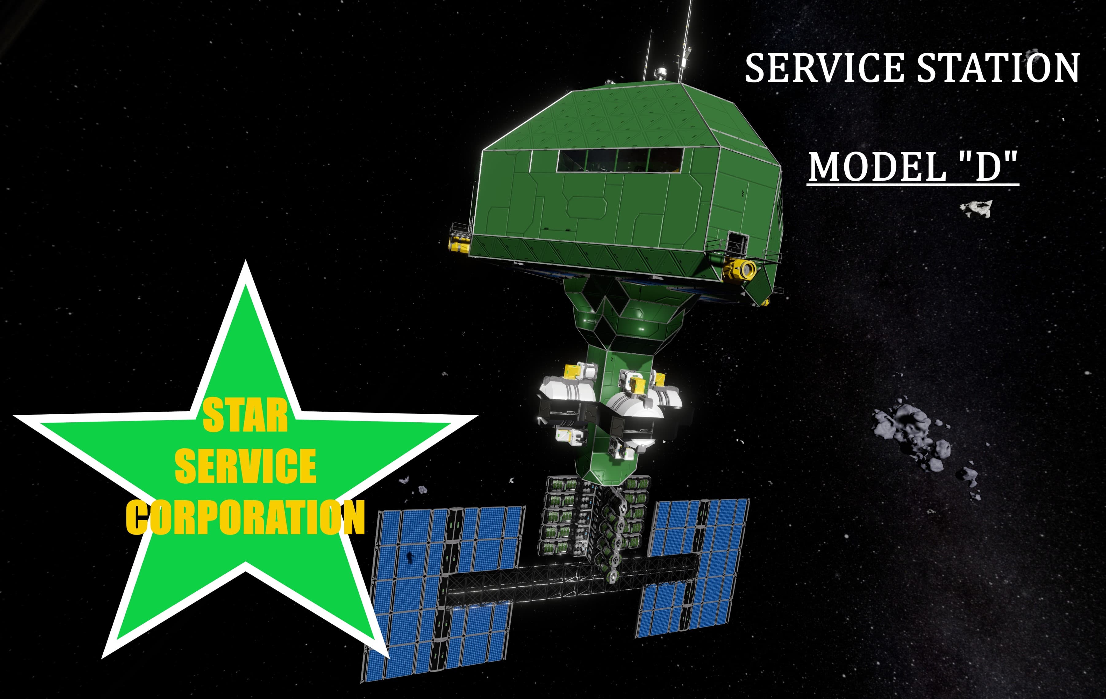 Service Station Model "D" (Vanilla) — Space Engineers Steam Workshop preview image