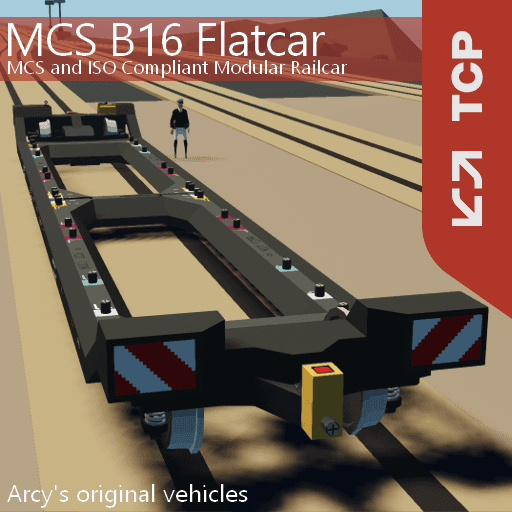 HHK MCS B-16u Flatcar [TCP 1.3 ver] — Stormworks: Build and Rescue Steam Workshop preview image