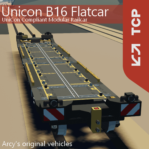 HHK UniCon B-16u Flatcar [TCP 1.3 ver] — Stormworks: Build and Rescue Steam Workshop preview image