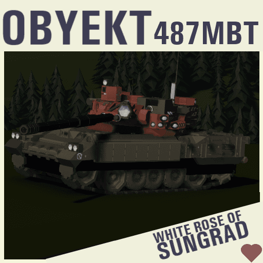 Obyekt-487 "White Rose Of Sungrad" MBT — Stormworks: Build and Rescue Workshop preview