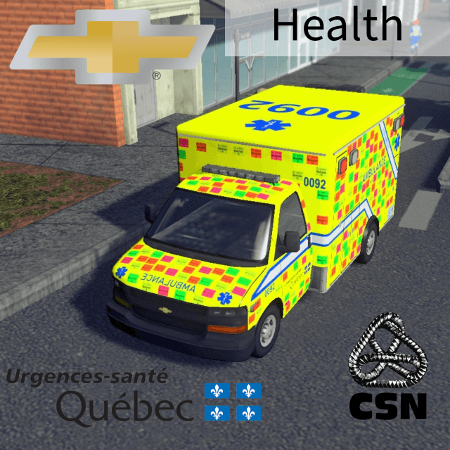 Urgences-Santé 2019 Chevrolet Express Ambulance Strike Stickers — Cities: Skylines Steam Workshop preview image