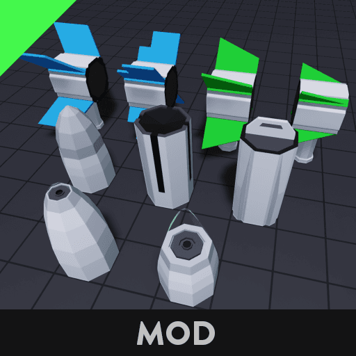 Small rocket and missile parts — Stormworks: Build and Rescue Steam Workshop preview image
