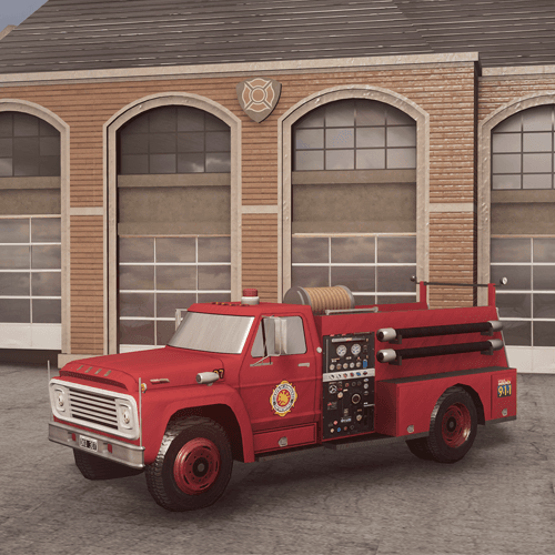 Ford F600 Fire Truck San Theodoros — Cities: Skylines Steam Workshop preview image
