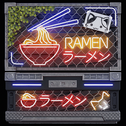 Ramen Shop Large Wood Box v2 [glow] — Rust Workshop preview