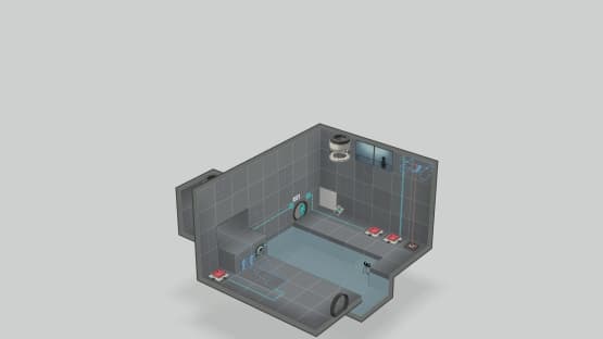classic puzzle with button-based testing — Portal 2 Workshop preview