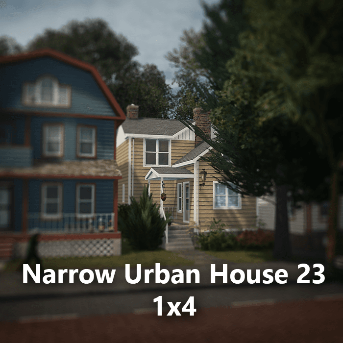 Narrow Urban House 23 1x4 — Cities: Skylines Steam Workshop preview image