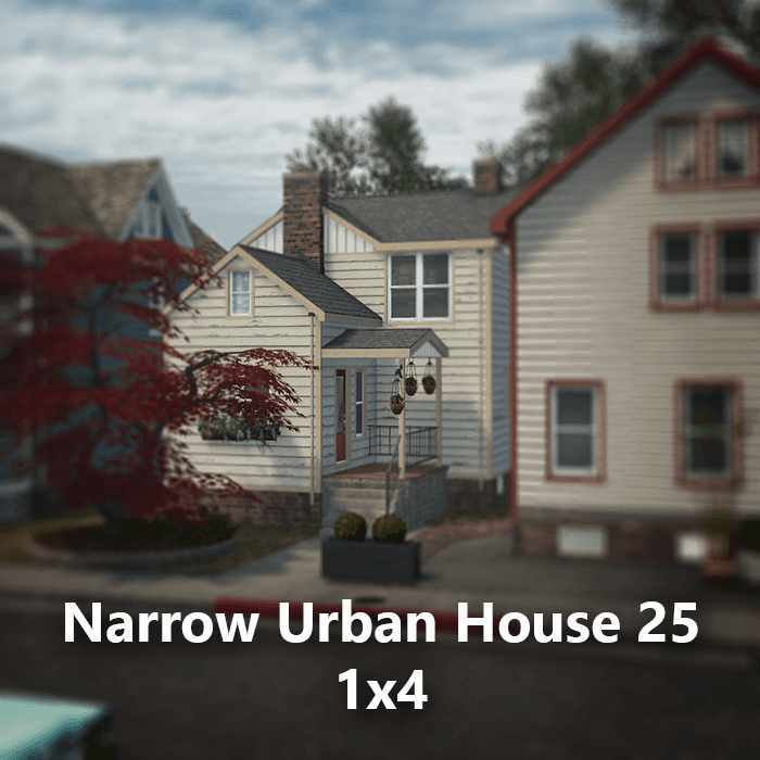 Narrow Urban House 25 1x4 — Cities: Skylines Steam Workshop preview image