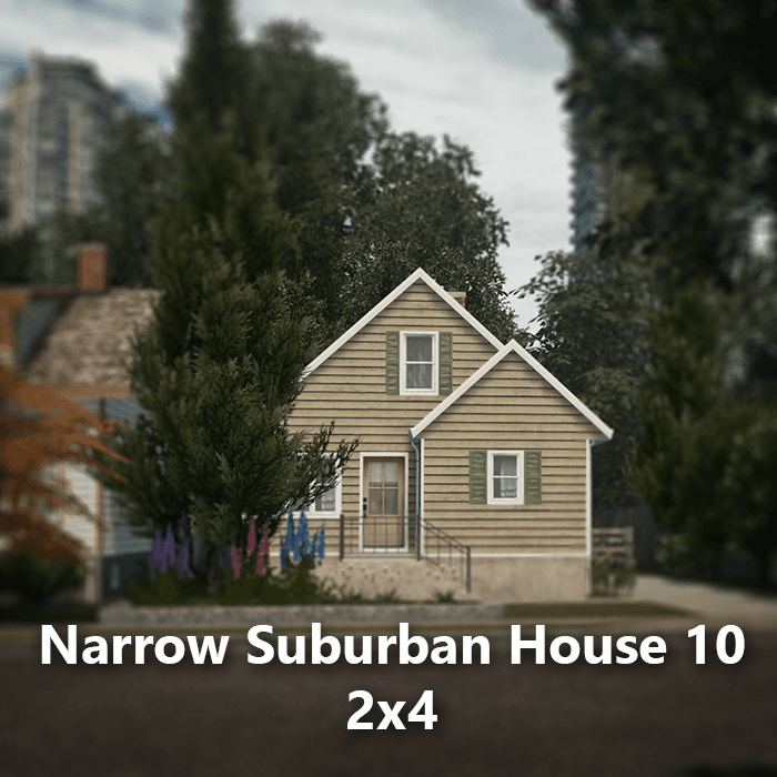 Narrow Suburban House 10 2x4 — Cities: Skylines Steam Workshop preview image