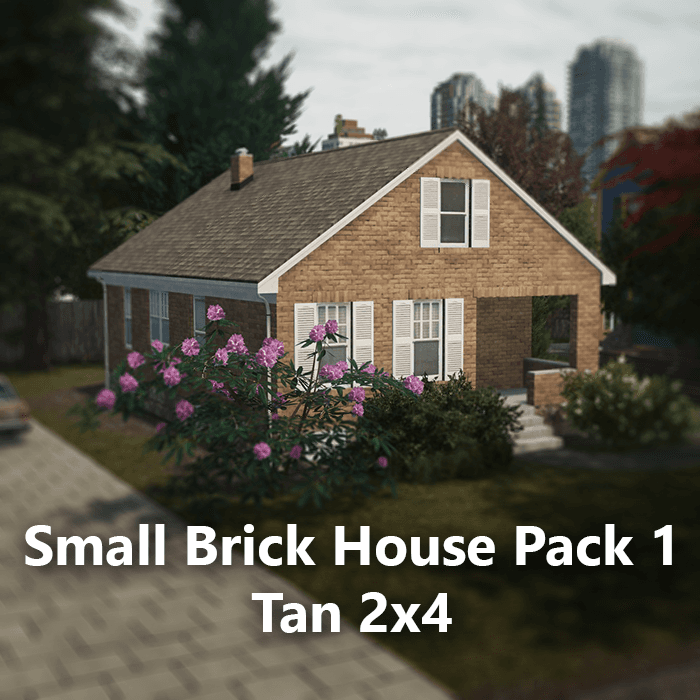 Small Brick House Pack 1 - Tan 2x4 — Cities: Skylines Steam Workshop preview image