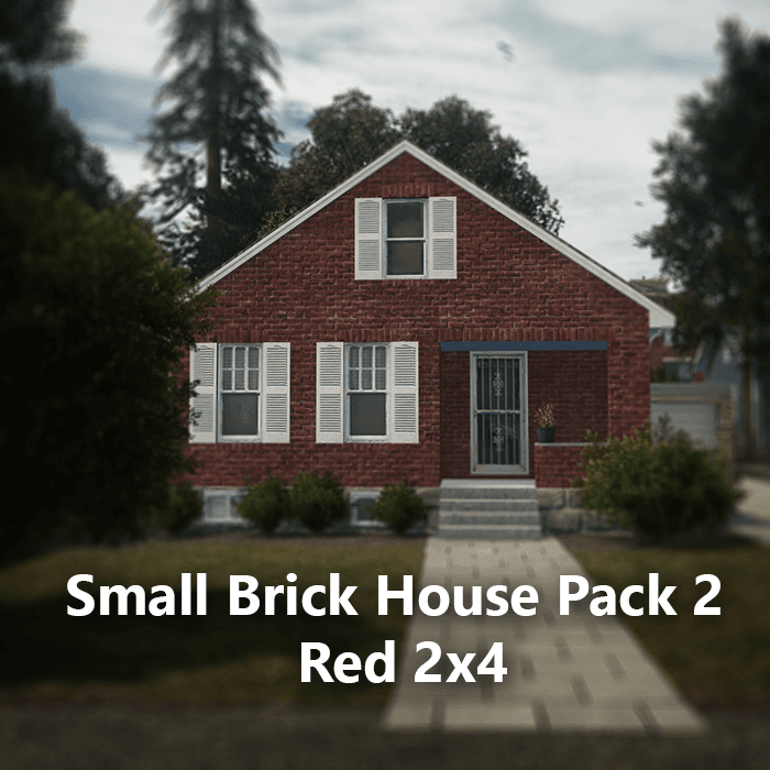 Small Brick House Pack 2 - Red 2x4 — Cities: Skylines Steam Workshop preview image