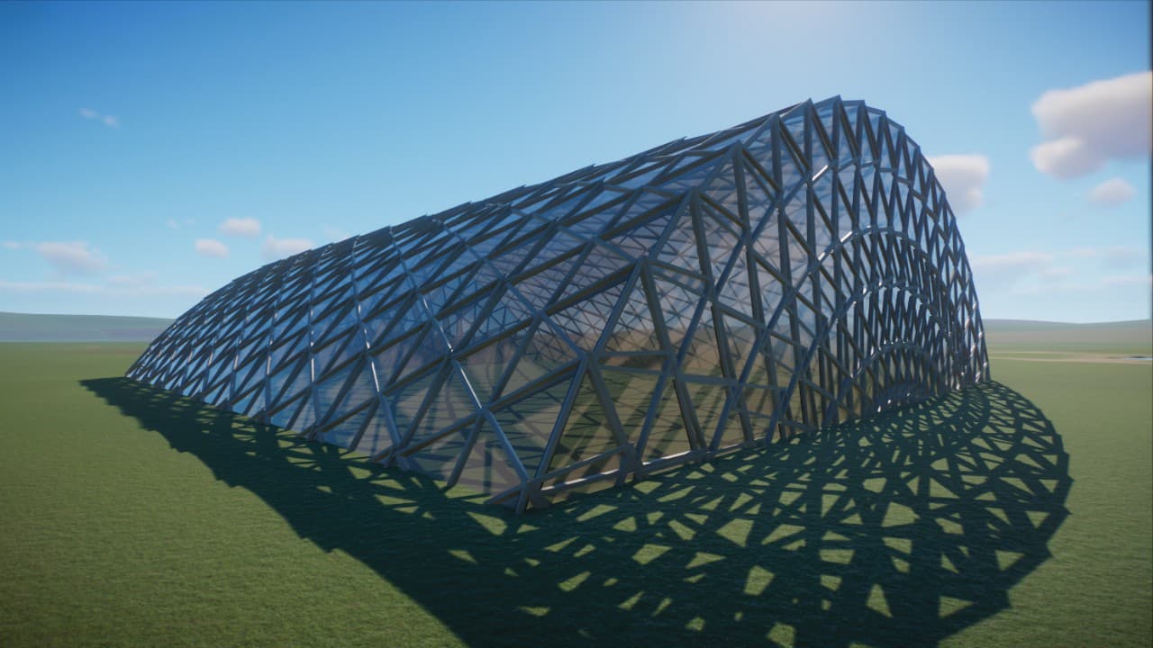 Curved Glass Roof by ZSHplays — Planet Zoo Workshop preview