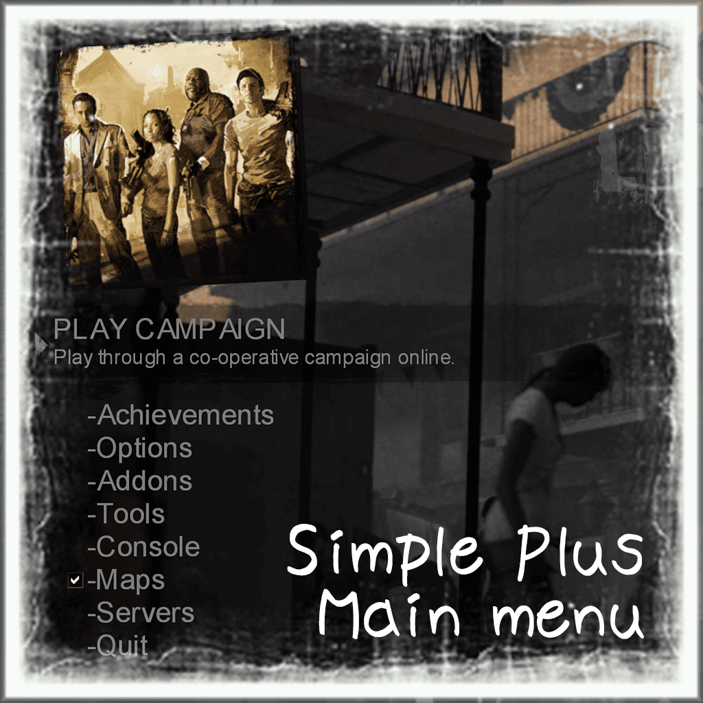 UI - [Main Menu] Simple Plus Main Menu — Left 4 Dead 2 Workshop preview