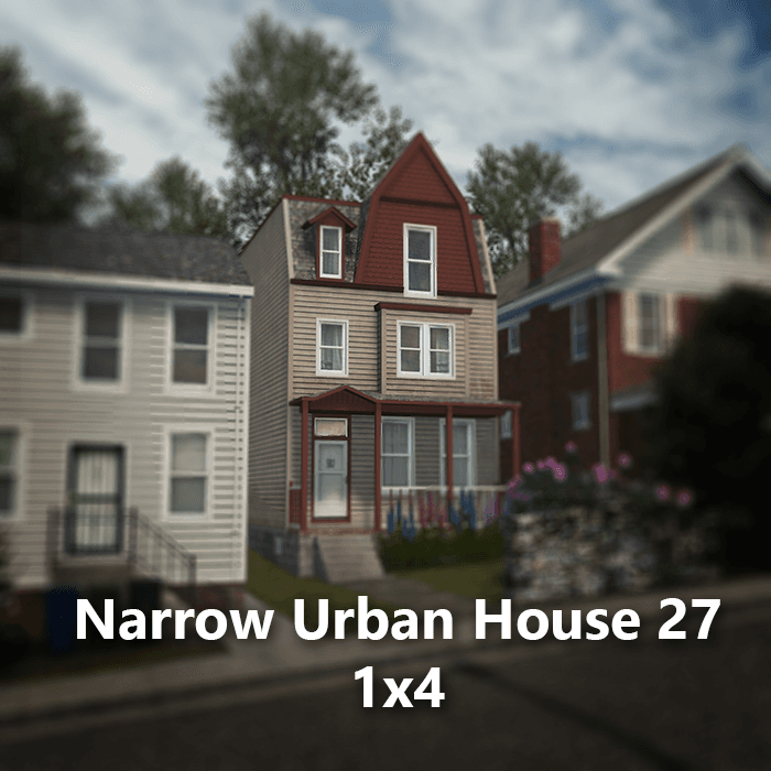 Narrow Urban House 27 1x4 — Cities: Skylines Steam Workshop preview image