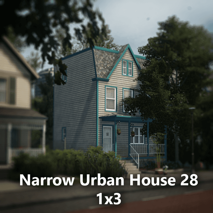 Narrow Urban House 28 1x3 — Cities: Skylines Steam Workshop preview image