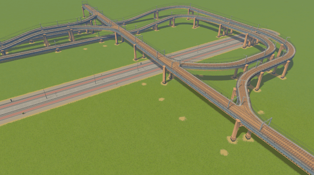 Rail interchange by Deedz. — Cities: Skylines Workshop preview
