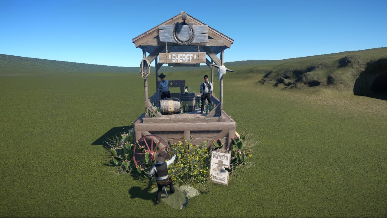 Western Mini Sideshow - Animated pathway decoration with lights. - No DLC's were used in this piece — Planet Coaster Steam Workshop preview image