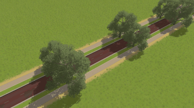 Local street for bicycles and services — Cities: Skylines Workshop preview
