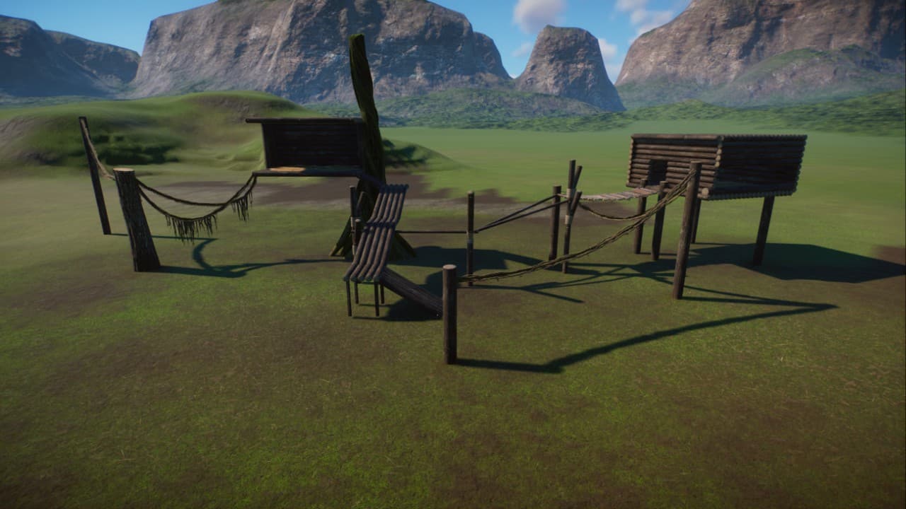 Small primate housing and playground — Planet Zoo Steam Workshop preview image