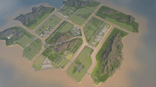 拼图岛屿（带路网-彦小乐） — Cities: Skylines Steam Workshop preview image