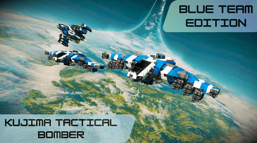 Kujima Tactical Bomber [Blue Team Edition] — Space Engineers Workshop preview