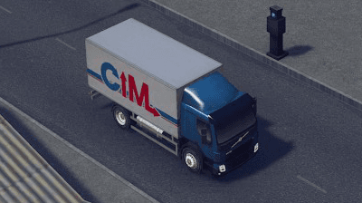 Box truck with CIM logo — Cities: Skylines Workshop preview