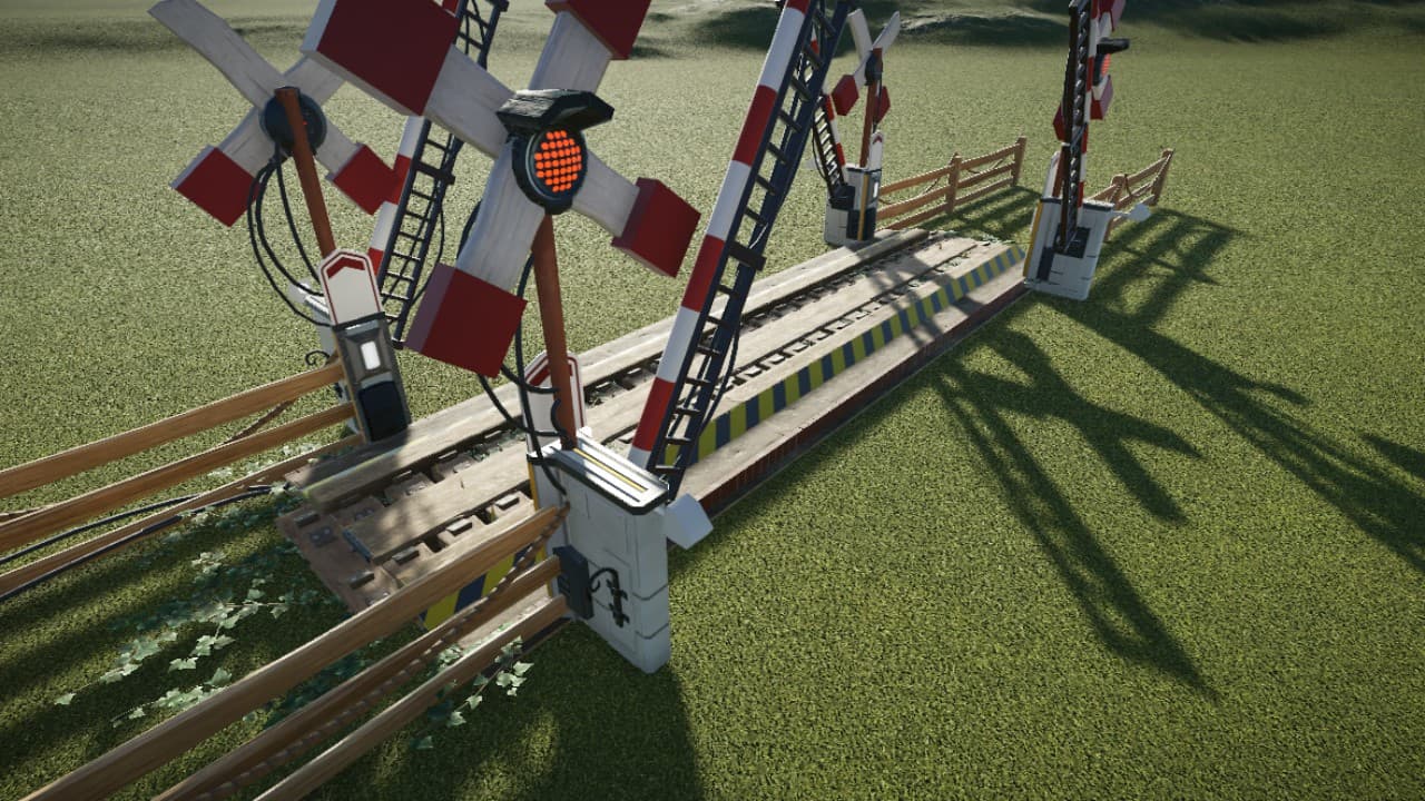 A realistic railroad crossing for trains — Planet Coaster Steam Workshop preview image