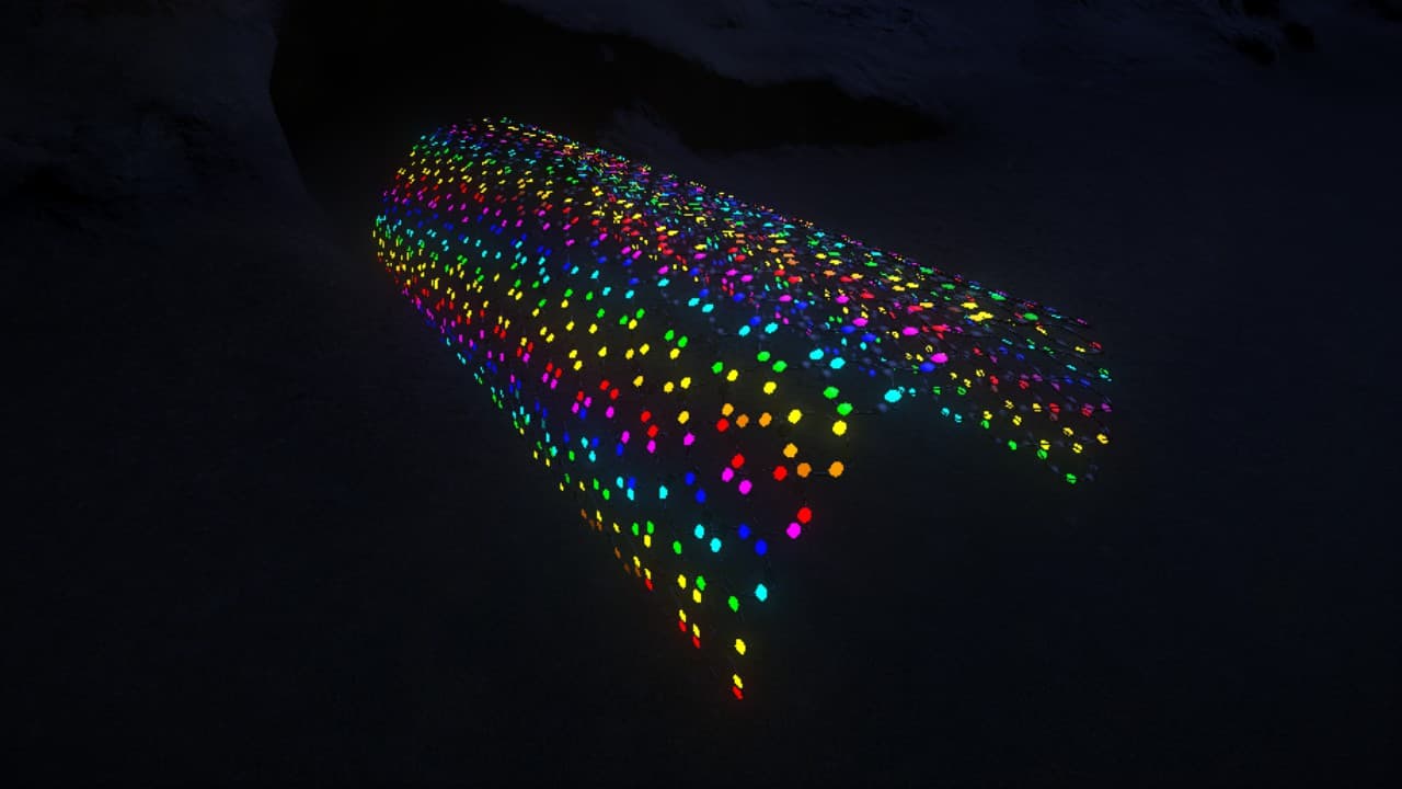Rainbow Mesh Tunnel — Planet Coaster Workshop preview