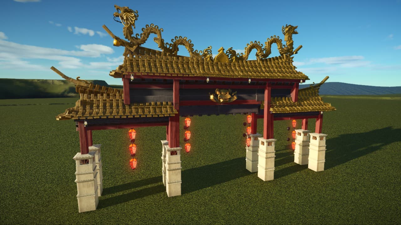 Asian Golden Entrance/Gate — Planet Coaster Workshop preview