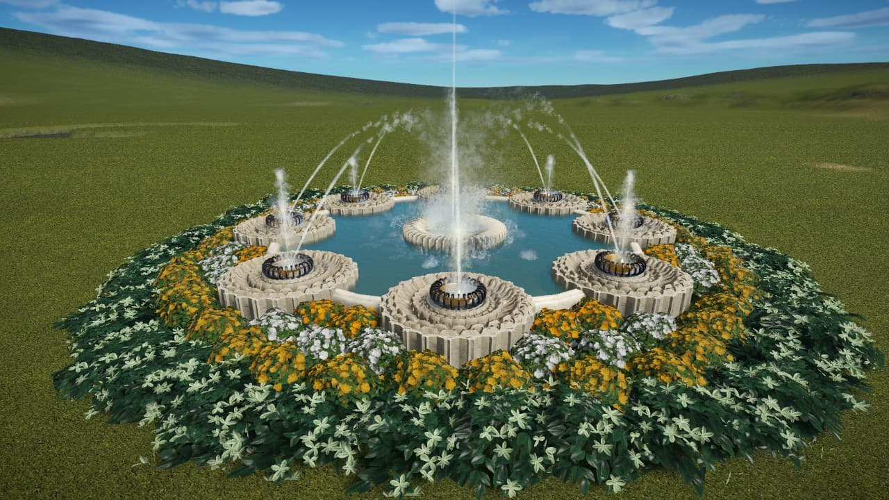 Fountain rose diamond — Planet Coaster Steam Workshop preview image