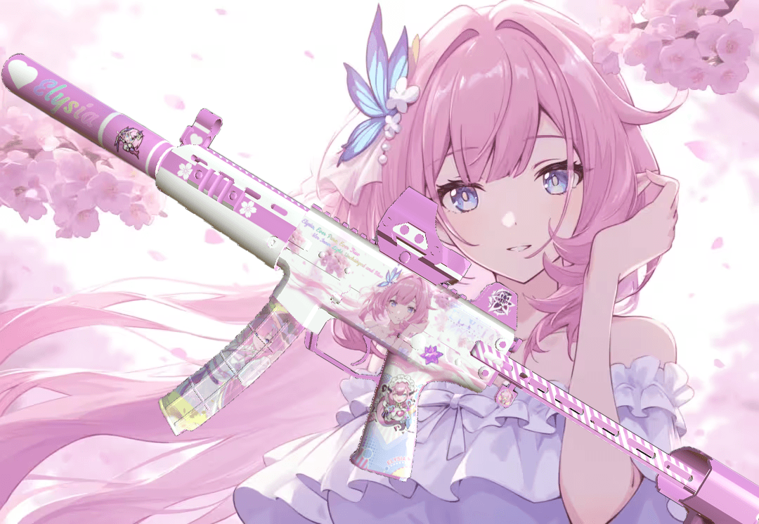消音qcq-171(uzi)  爱莉希雅/elysia主题  描边+全息+夜光 — Left 4 Dead 2 Steam Workshop preview image