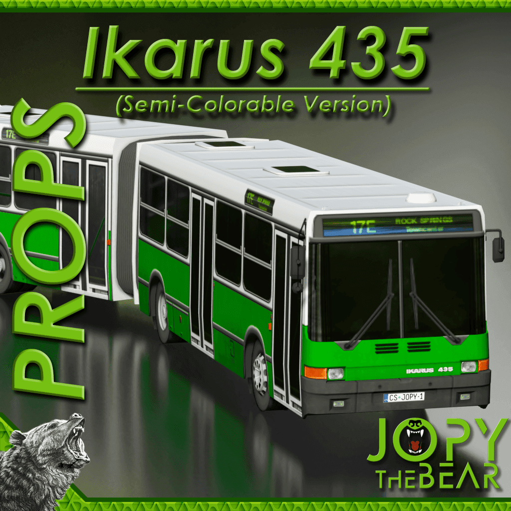 Ikarus 435 Semi-Colorable Bus Props — Cities: Skylines Steam Workshop preview image
