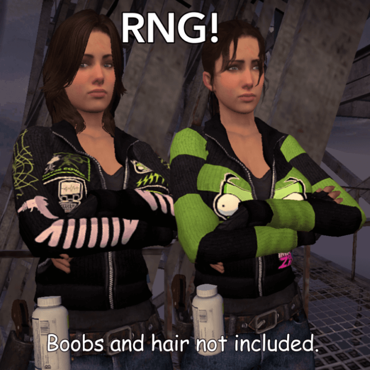 Zoey Invader Zim Hoodie [RNG] — Left 4 Dead 2 Workshop preview