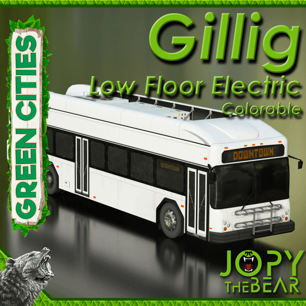 GILLIG Low Floor Electric Bus - Colorable - Green Cities DLC — Cities: Skylines Steam Workshop preview image