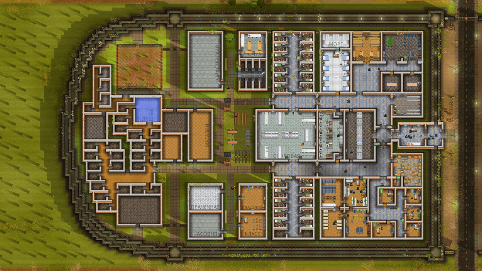 SharaVik's Prison for ESCAPE MODE [UPDATE v.2.0] — Prison Architect Steam Workshop preview image