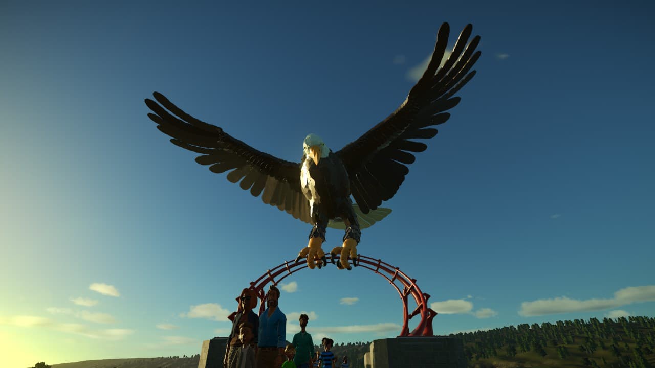 Bald Eagle Entrance (Otherwise Blank Park) — Planet Coaster Steam Workshop preview image